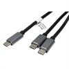 „Roline USB-C“ – 2 x USB-C USB laidas, 1,85 m juodas (11.02.8308)