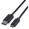 Roline USB-A – USB-C laidas, 1 m juodas (11.44.9011)