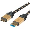 USB kabelis Roline USB-A - mikro B 0,8 m juodojo aukso (JAB 1944110)