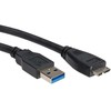 USB kabelis Roline USB-A - 0,8 m Juodas (11.02.8873)
