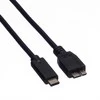 Kabelis USB Roline USB-C - micro-B 0.5 m Juodas (JAB-2600429)