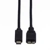 Kabelis USB Roline USB-C - micro-B 0.5 m Juodas (JAB-2600429)