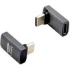 ROLINE USB4 Gen 3x2 Adapteris Typ C ST/BU, Aliuminio, 90, breit, silberfarben