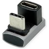 ROLINE USB4 Gen 3x2 Adapteris Typ C ST/BU, Aliuminio, 360, breit, silberfarben