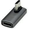 ROLINE USB4 Gen 3x2 Adapteris Typ C ST/BU, Aliuminio, 90, gedreht, silberfarben