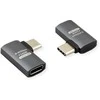 ROLINE USB4 Gen 3x2 Adapteris Typ C ST/BU, Aliuminio, 90, flach, silberfarben