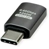 ROLINE USB4 Gen 3x2 Adapteris Typ C ST/BU, Aliuminio, gerade, silberfarben