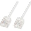 ROLINE UTP DataCenter Patchkabel Cat.6A (Class EA), LSOH, slim, extra kurzer Stecker, wei, 1 m