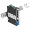 Šakotuvas Delock Industrie Gigabit Ethernet Switch 5 Port RJ45 für Hutschiene