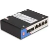 Šakotuvas Delock Industrie Gigabit Ethernet Switch 4 Port RJ45 2 Port SFP für Hutschiene
