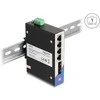 Šakotuvas Delock Industrie Gigabit Ethernet Switch 4 Port RJ45 2 Port SFP für Hutschiene