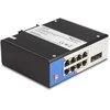 Šakotuvas Delock Industrie Gigabit Ethernet Switch 8 Port RJ45 2 Port SFP für Hutschiene