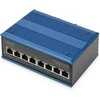 Šakotuvas DIGITUS Switch Ind. 8-Port Gigabit 30W PoE Nevaldoma mėlyna
