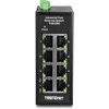Šakotuvas Trendnet 8-PORT INDUSTRIAL FAST ETHERNE - DIN-RAIL MINI SWITCH