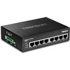 Šakotuvas TRENDnet TI-PG80 8-Port Gehrteter Industrieller Gigabit PoE+ DIN-Rail Switch