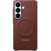 KS942SR anglies pluošto magnetinis dėklas „Samsung Galaxy S26“, koralų spalvos, raudonas