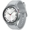 Išmanusis laikrodis Samsung Galaxy Watch 6 Classic LTE, 47 mm, Sidabro spalvos korpusas su baltos spalvos dirželiu