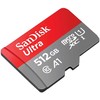 Atminties kortelė Tab SanDisk Ultra MikroSDXC 512 GB klasė 10 UHL- / U1 A1 (SDSQUAC- 512G- GN6FA)