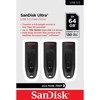 Sandisk ULTRA 64GB USB 3.0 FLASH DRIVE - 130MB/S READ 3 PACK (Juodas)