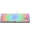 Sharkoon Crystal Shark, Gaming-klaviatūra - baltas, DE-išdėstymas, KTT