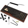 Sharkoon SKILLER SGK50 S2 Wood PBT, Gaming-klaviatūra - holz/juodas, DE-išdėstymas, Gateron G Pro 3.0 Geltona