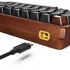 Sharkoon SKILLER SGK50 S3 Wood PBT, Gaming-klaviatūra - holz/juodas, DE-išdėstymas, Gateron G Pro 3.0 Geltona