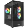 Sharkoon MK6 RGB, Tower tipo korpusas - juodas, grūdintas stiklas x 2