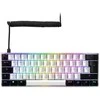 Sharkoon SKILLER SGK50 S4 žaidimų klaviatūra su raudonais jungikliais - 60% išdėstymas, raudoni hot-swap jungikliai, RGB apšvietimas, QWERTZ išdėstymas, baltas-juodas