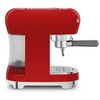Kavos Aparatas - SMEG ECF02RDEU 15-Bar Pusiau automatinis Espresso Aparatas Su Garų Antgaliu, 1.1L Raudonas