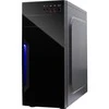Chassis INTER-TECH B-42 Juodas Midi Tower, ATX, 2xUSB2.0, Mėlyna LED strip, PSU optional