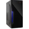 Chassis INTER-TECH B-42 Juodas Midi Tower, ATX, 2xUSB2.0, Mėlyna LED strip, PSU optional
