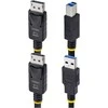 Kabelis StarTech .com 10ft (3m) DisplayPort ir USB 5Gbps KVM kabelis, 4K 60Hz, DP 1.2 ir USB kombinuotas kabelis KVM komutatoriams, 3.1 m, USB, USB, HDMI, Juodas, DisplayPort + USB 3.2 Gen 1 Type-A
