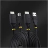„StarTech.com“ 10 pėdų (3 m) HDMI ir USB 5 Gbps KVM kabelis, 4K 60 Hz, HDMI 2.0 ir USB kombinuotas kabelis KVM komutatoriams, 3,1 m, USB, USB, HDMI, Juodas, HDMI + USB 3.2 Gen 1 Type-A