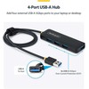 HUB USB StarTech 4-Port USB-A Hub USB 3.0 5Gbps Mini rozdzielacz USB zasilany su magistrali su kablem 61cm USB-A zu 4x USB-A Splitter