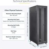 Spinta StarTech StarTech RK4236BKB stojak 42U Stojak wolnostojący Juodas