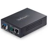 Startechcom Gigabit Singlemode SM LC Glasfaser-Medienkonverter 10 100 oder 1000Mbps 20 km RJ45 zu LC Vollmetallgehuse TAA