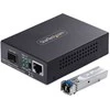 Startechcom Gigabit Singlemode SM LC Glasfaser-Medienkonverter 10 100 oder 1000Mbps 20 km RJ45 zu LC Vollmetallgehuse TAA