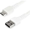 USB kabelis StarTech USB-A - USB-C 1 m Baltas (RUSB2AC1MW)