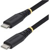 Kabelis USB StarTech USB-C do USB-C 1m USB 2.0 Power Delivery 60 W Wytrzymały Juodas (USB2CC1MNCBR)