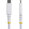 StarTech STARTECH.COM 30 cm USB-C įkrovimo kabelis 60 W 3A PD pintas nailono-TPE dangtelis patvarus USBC nešiojamojo kompiuterio ir telefono kabelis, baltas