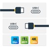 Kabelis USB StarTech 3 m USB-C USB4 20 Gb/s 60 W 4K 120Hz DP2.1 Juodas (CC3M20GUSB4CX)