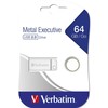 Verbatim Pendrive 64GB USB-A 2.0 Metal Executive sidabro spalvos 98750