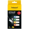 Mėlyna Intenso Office Line Multipack 32 GB, USB-Stick - 5 USB-A 3.2 USB-Sticks in yellow, žalias, juodas, mėlynas + oranžinis