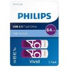 Pendrive Philips Vivid (2 vnt.), 64 GB (433990)