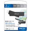 STICK USB Flash 2 TB - PNY OTG DUO LINK V3 - Type-A/Type-C