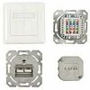 Synergy21 Dosen TP,UP, 2-fach, CAT6A, 500Mhz, Reinweiss, LSA, , senkrechter hinterer Kabeleingang