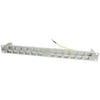 Synergy21 Keystone, Modulträger, 19Patchpanel für 24xTP-Modul, 1HE(t 96mm) 45Grad Schrägauslass, Lichtgrau