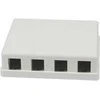 Synergy21 Keystone, Modulträger, Patchpanel für 4x TP-Modul, Aufputz, baltas(ABS)