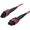 Synergy21 LWL-MTP®-Female Patchkabel OM4 LowLoss(ELite), 12 Faser, Typ B crossed, erika-violett, 7,5m