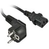 Synergy21 Netzkabel 230V Schutzkontakt CEE7(Stecker)->Kaltgeräte IEC-C13(Buchse), 3m, Juodas, ,